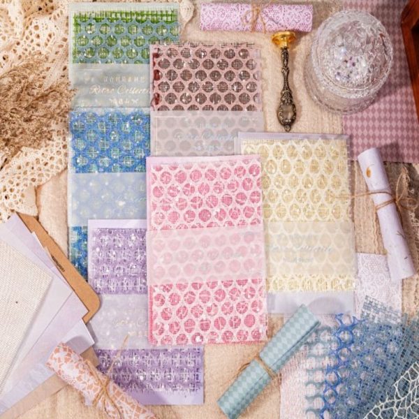 15 stk/sett Lace Paper Scrapbook Materials 04 04 04