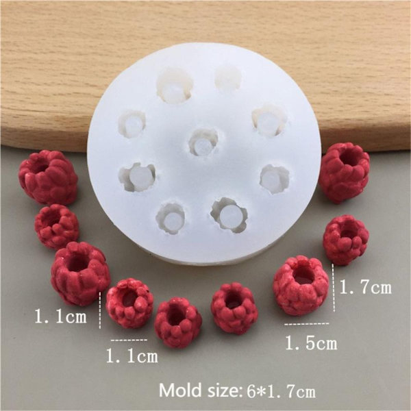 Stearinlys Silikoneform Bageform HINDNBÆRFORM XL HINDBÆR Raspberry Mold XL
