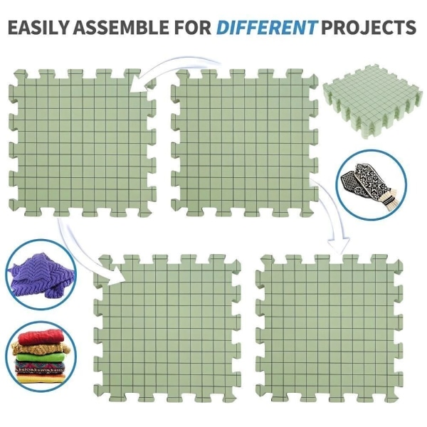 4 kpl Knitting Blocking Mats Foam Blocking Board Foam Knitting