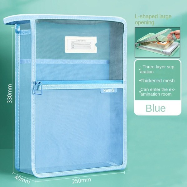 Mesh blixtlåspåse påse Transparent filpåse FÄRG 5 FÄRG 5 Color 5