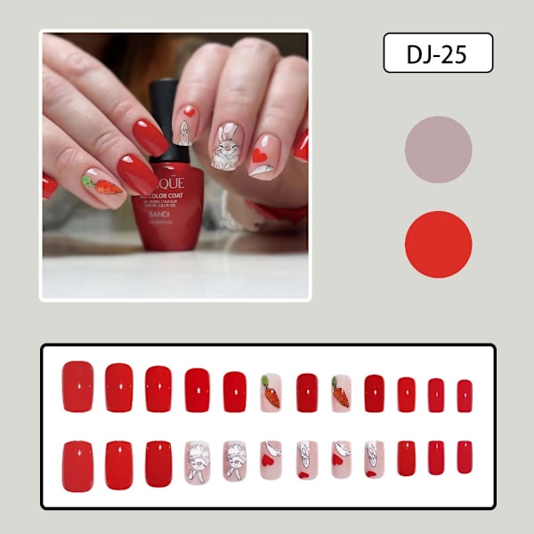 Franske Fake Nails False Nail DJ-16 DJ-16 DJ-16