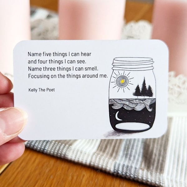 Dikter för ångestlättnad Pocket Healing Card