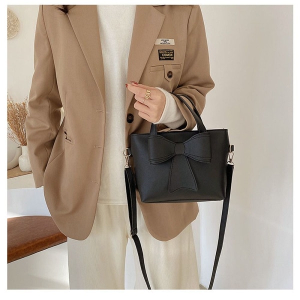Liten skulderveske Sløyfedesign håndvesker KHAKI S khaki S