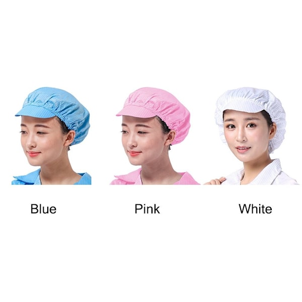 Antistatisk arbetsmössa Dammtät kockhatt ROSA pink