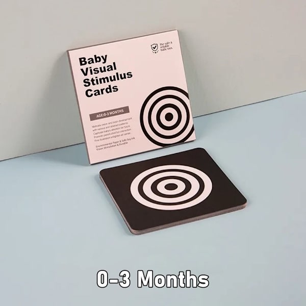 1 Baby visuaaliset kortit, suuri kontrastikortti 0-3 KUUKAUTA 0-3 KUUKAUTA 0-3 Months