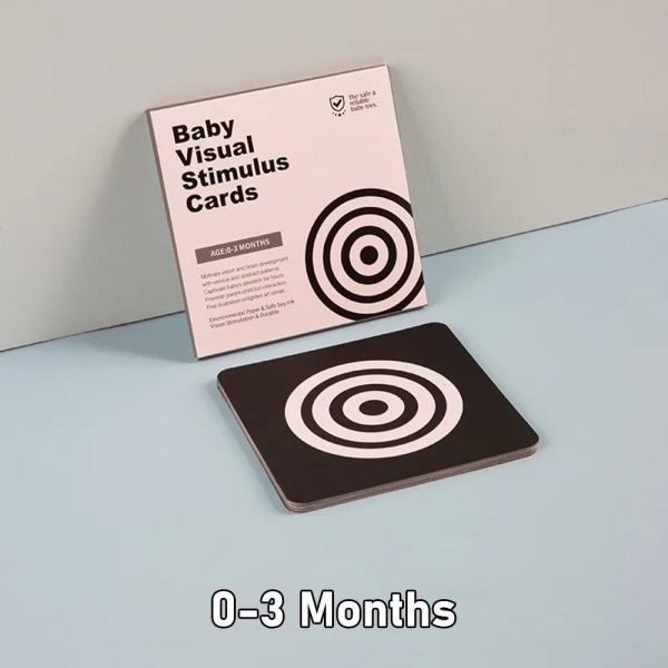 1Set Baby Visual Cards High Contrast Card 0-3 MÅNADER 0-3 MÅNADER 0-3 Months