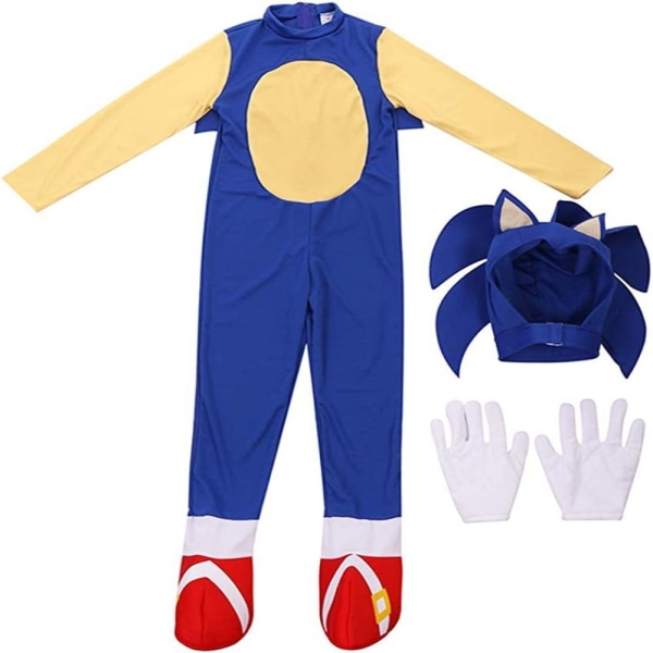 Sony Cartoon Cosplay Jumpsuit Barn Sonic Anime kostym kostym L