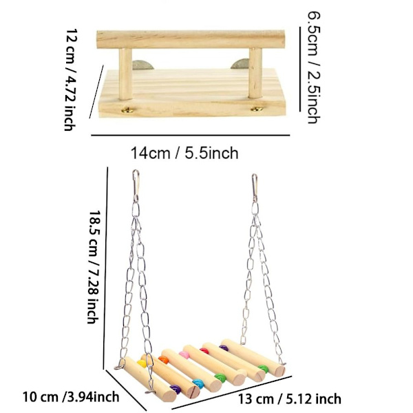 Bird Swing Lelut Parrot Perch Stand Riippumatto Bed
