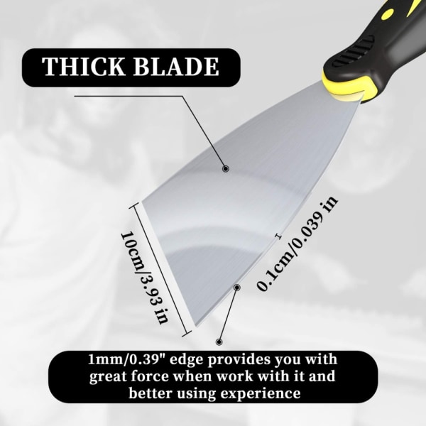 3 stk Kittblader Skrapere Spackle Blades Metallskrapeverktøy