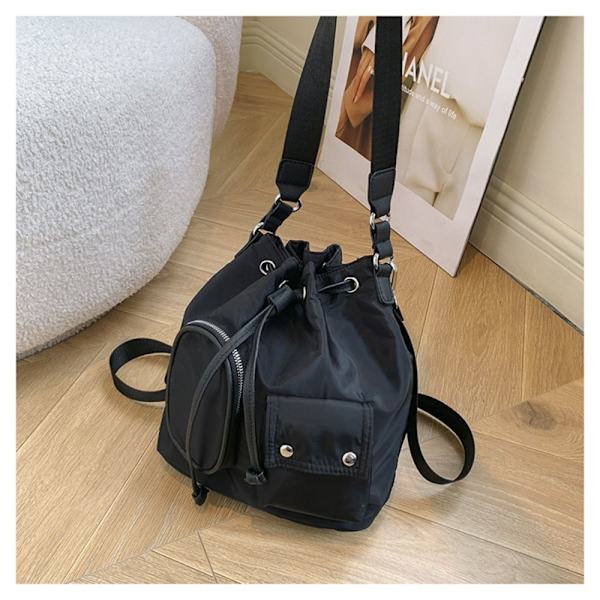 Snøre Bucket Bag Nylon skuldertasker KHAKI khaki