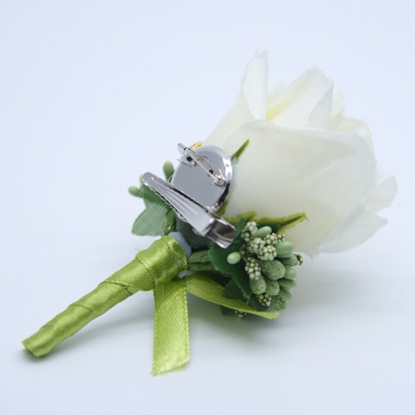 Boutonnieres Bryllupsblomster Brudgom Boutonnieres Blomster HVID white