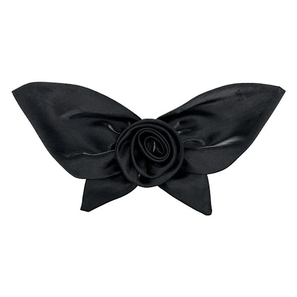 Bow Fabric Patch Flower Kangastarra MUSTA Black