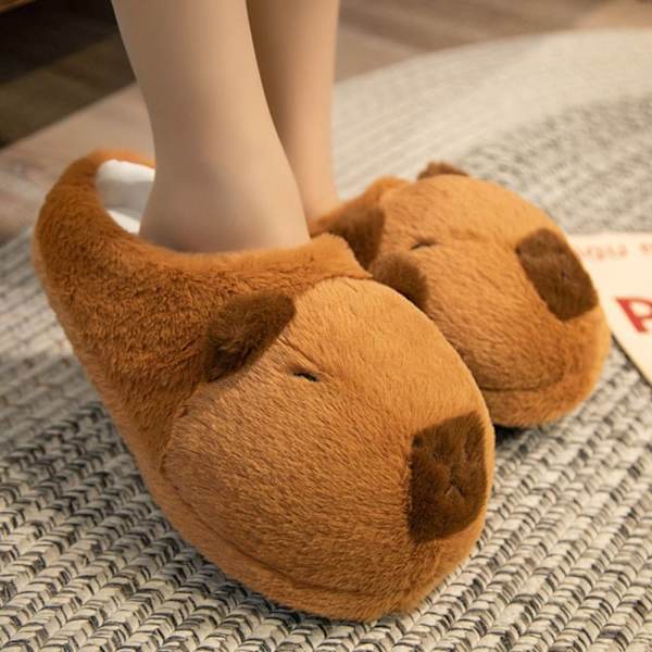 Capybara-Tøfler Capybara Plysstofdyr Tøfler STØRRELSE-39 size-39