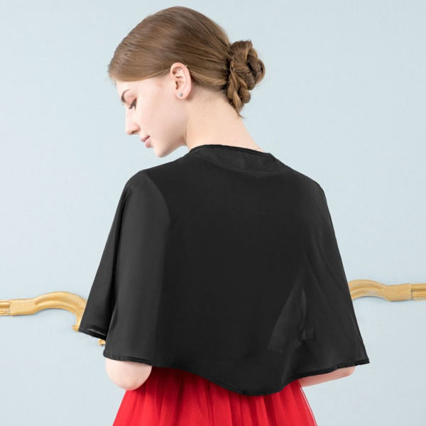 Blonde sjal Bryllup Cape SORT Black