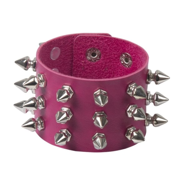 Pu skinn studded armbånd svart armbånd ROSE RED Rose red