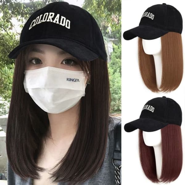 Falsk Hår Hat Baseball Cap LYS BRUN LYS BRUN Light Brown