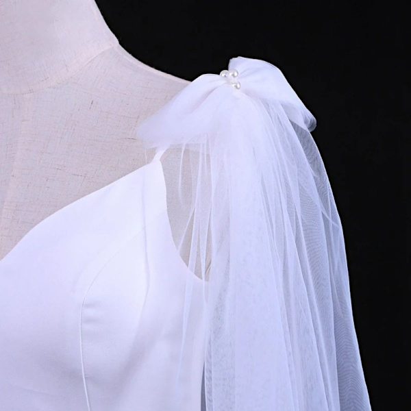 1 Par Spets Sjal Bröllop Cape DEEP IVORY DEEP IVORY Deep ivory