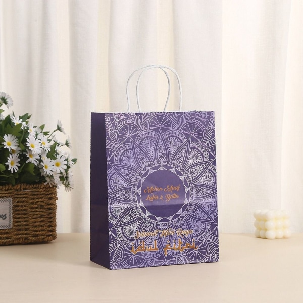 6 stk Eid Mubarak gavepose Candy Cookie Bag STYLE 8 STYLE 8 Style 8