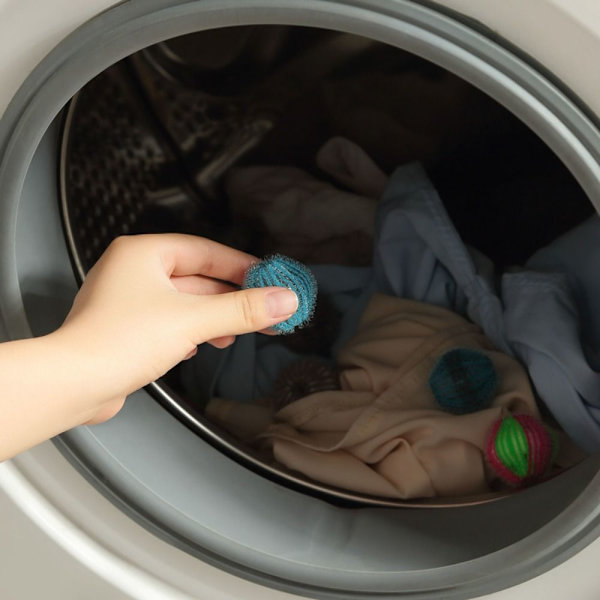 Nylon Magic Laundry Ball Hårfjerner SVART SVART Black