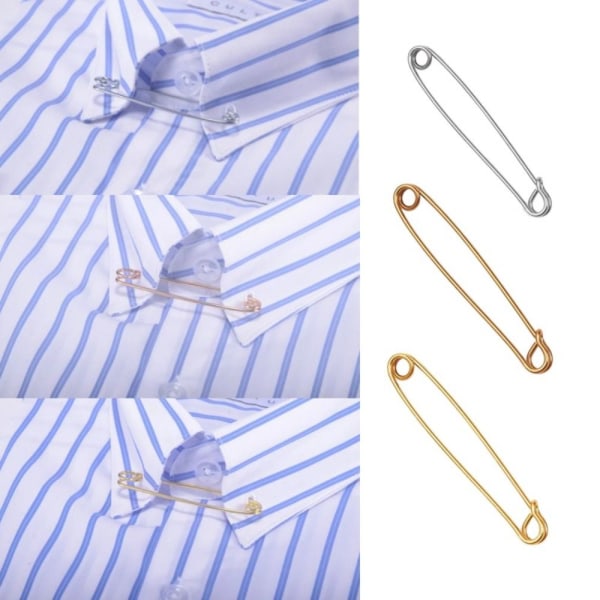 1 stk Skjortekrave Pin Krave Papirclips ROSE GULD rose gold