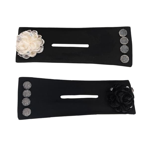 Hårknold Maker Blomster Hårklemme SORT black