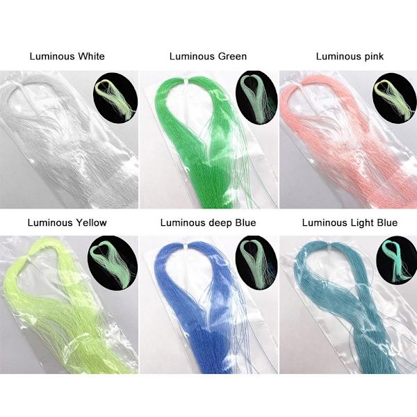 Flugbindningsmaterial Holografisk glitter LJUSANDE GUL LJUSANDE Luminous Yellow