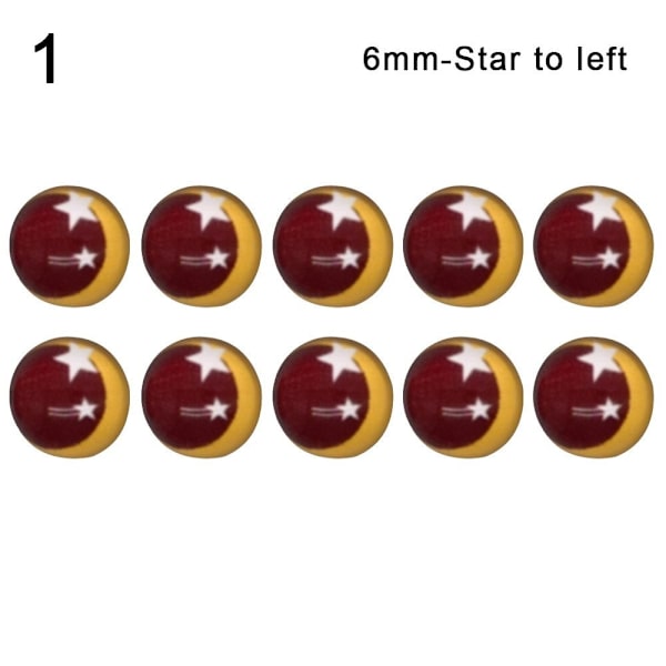 10 st/5 par Eyes Crafts Eyes Puppet Crystal Eyes 6MM-STAR TO 6mm-Star to left1
