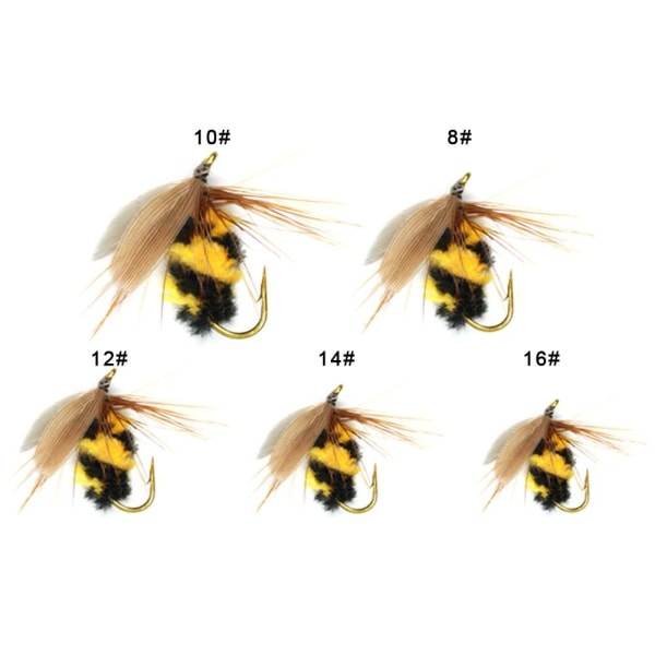 Bee Flue Fishing Lure Woolly Worm lokke 16 16 16