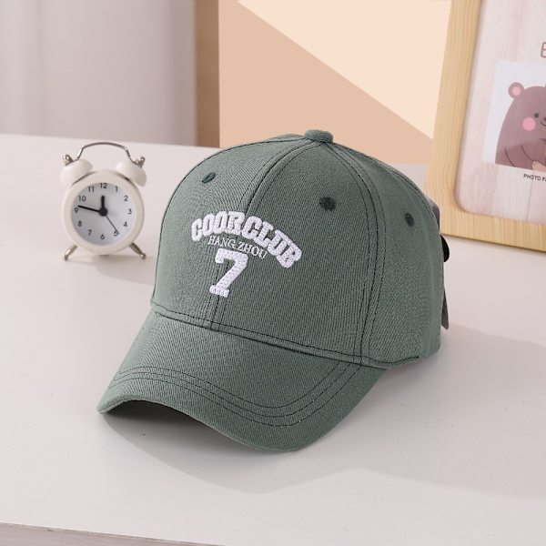 Børn Baseball Hat Minimalistisk Broderet Hat GRØN Green