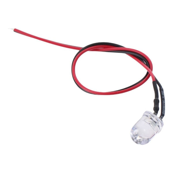 10st förtrådbundna LED LED-ljusavgivande dioder VIT 5MM 5MM white 5mm-5mm