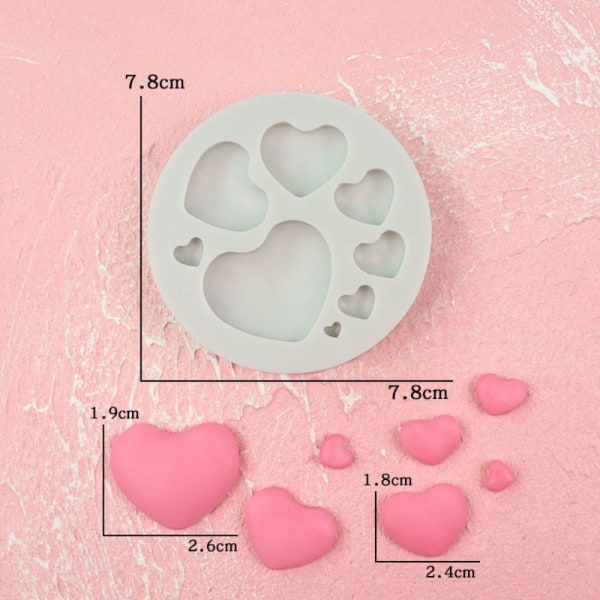 Silikoneform Fondantform HJERTETYPE HJERTETYPE Heart Type
