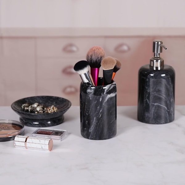 Marble Pen Pennhållare Skrivbord Pennhållare Skrivbord Organizer Hållare
