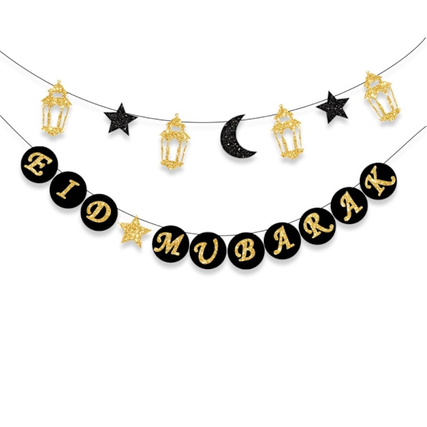 EID Mubarak Banner Ramadan Kareem Banner BLÅ
