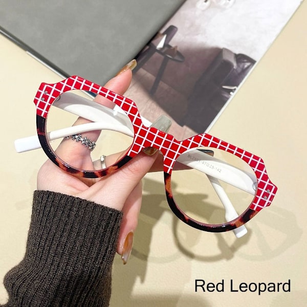 Sinistä valoa estävät lasit Kirkkaat silmälasit PUNAINEN LEOPARDIN PUNAINEN Red Leopard