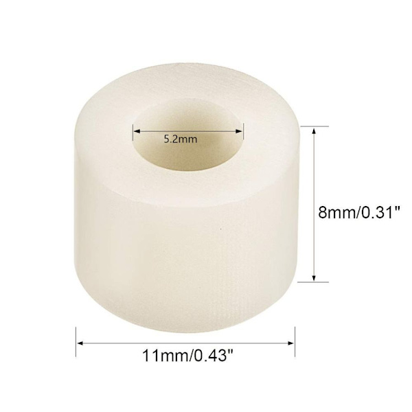 100 stk ABS Runde Afstandsstykker Skiver Plast Standoff til 3D 100PCS