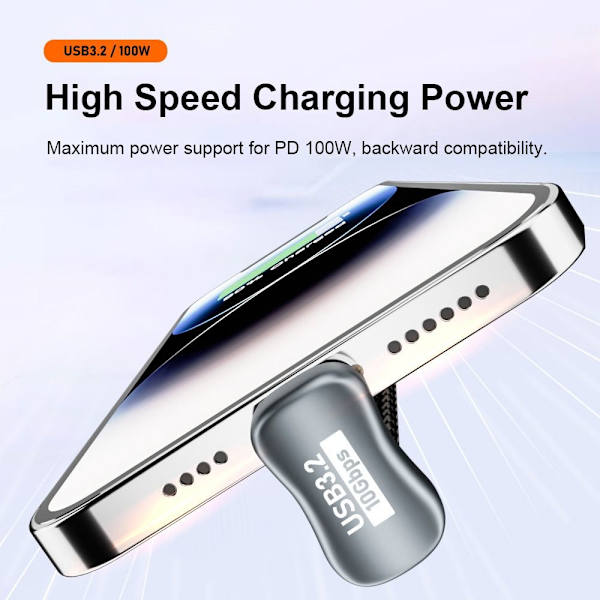 USB 3.1 Gen 2 Typ-C-kabel OTG-datasladd 3M-MAN TILL KVINNA 3m-Male to Female