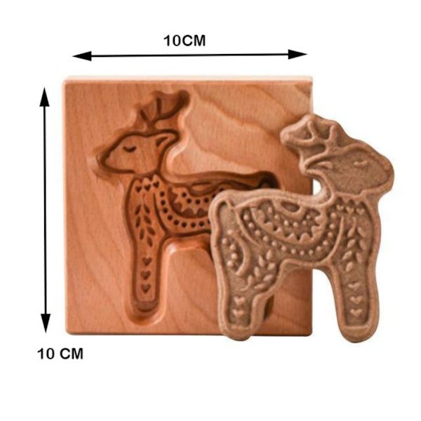 Træ Cookieforme Bageform DIY Cookie Stempel