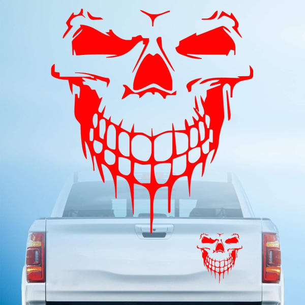 2 st Skull Car Stickers Dekaler Reflekterande Skull Car Window