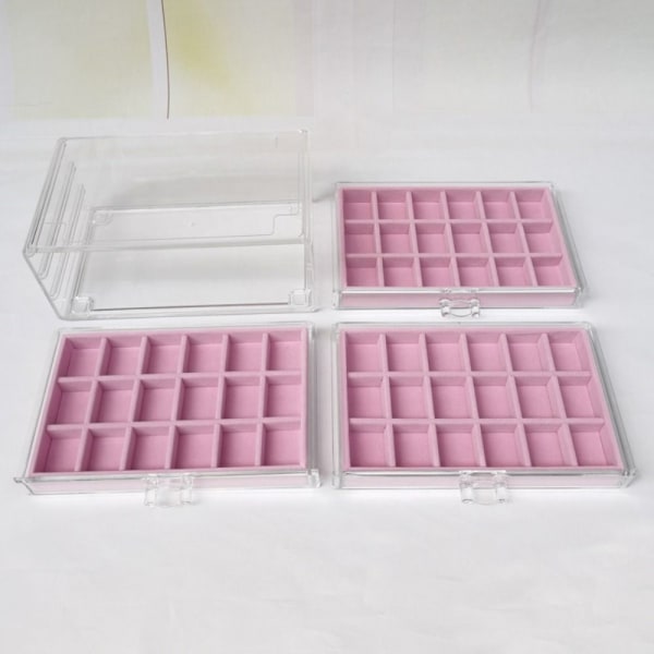Oppbevaringsboks for smykker Øredobber ROSA Pink