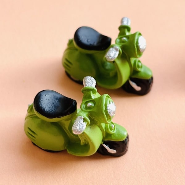Dockhus Miniatyrmodell Resin Motorcykel GUL Yellow