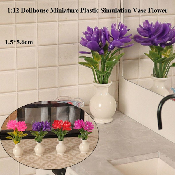 Dukkehus Miniature Plastic Simulation Vase 3 3 3