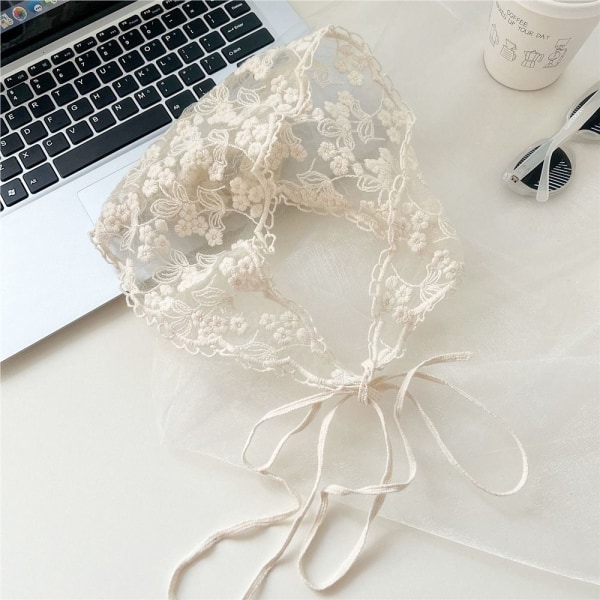 Hårtørklæde med blomstertryk Trekanttørklæde 1 1 1