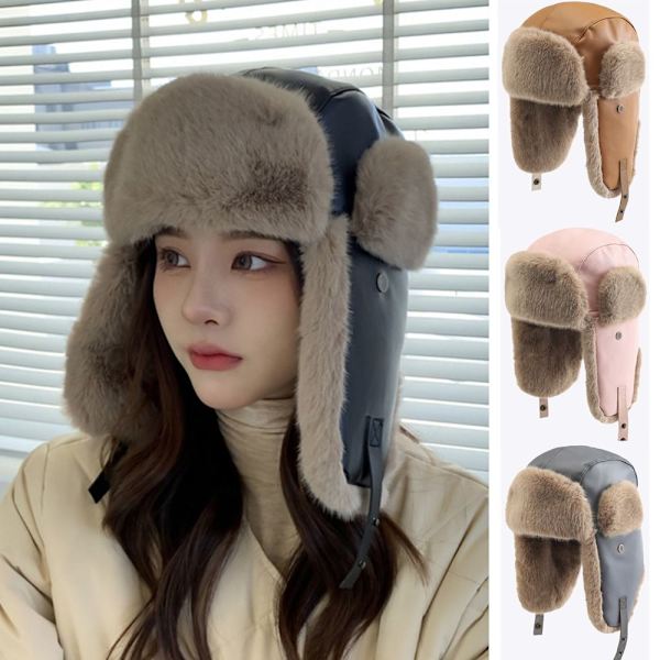 Trapper Hat Beanies Hat SORT black