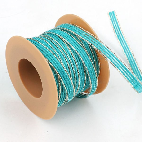 10M/Rull Naturligt Jute Rep Presentförpackning Webbing GUL Yellow