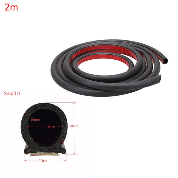 Gummilist D-forma Vädertätning SMALL D 2M Small D 2m