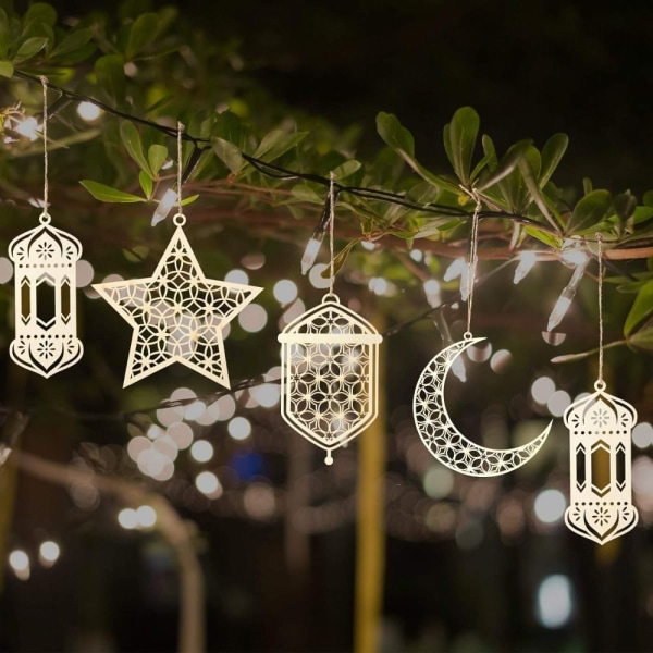 3/10 stk. Mubarak Hængende Vedhæng Eid Mubarak Dekoration D-10PCS