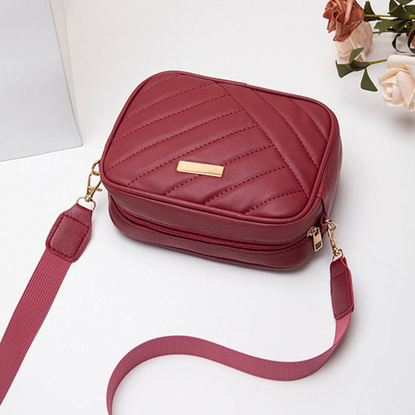 Kvinnor Axelväska Kvinnlig Crossbody Handväska WINE RED wine red