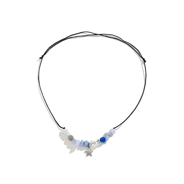 Oregelbundet Broken Stone Halsband Star Moon Pendant Halsband 4 4 4