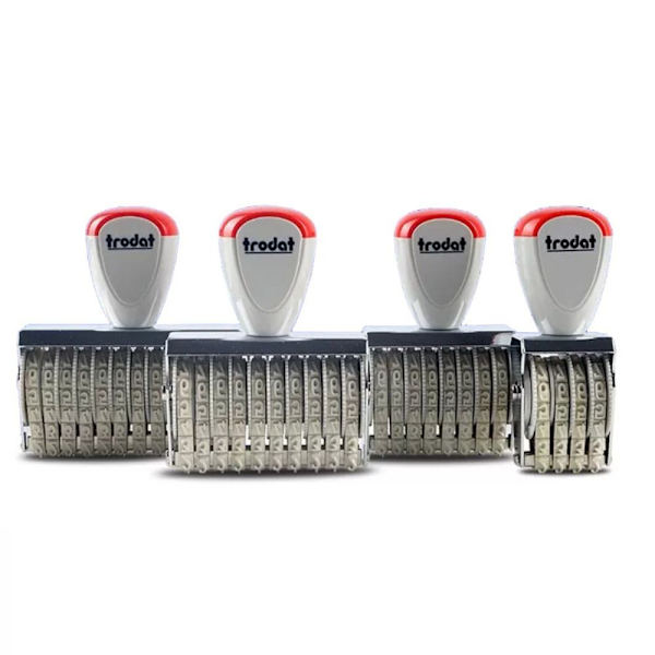 Nummerstämpel Rollerstämplar 7MM4 SIFFROR 4 SIFFROR 7mm4 digits