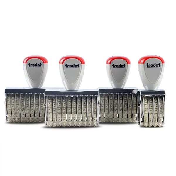 Nummerstempel Rollerstempler 7MM4 SIFFER 4 SIFFER 7mm4 digits